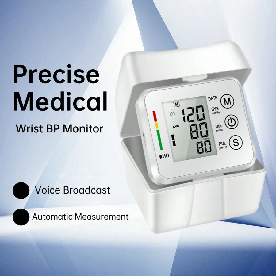 Electronic Wrist Blood Pressure LCD Monitor