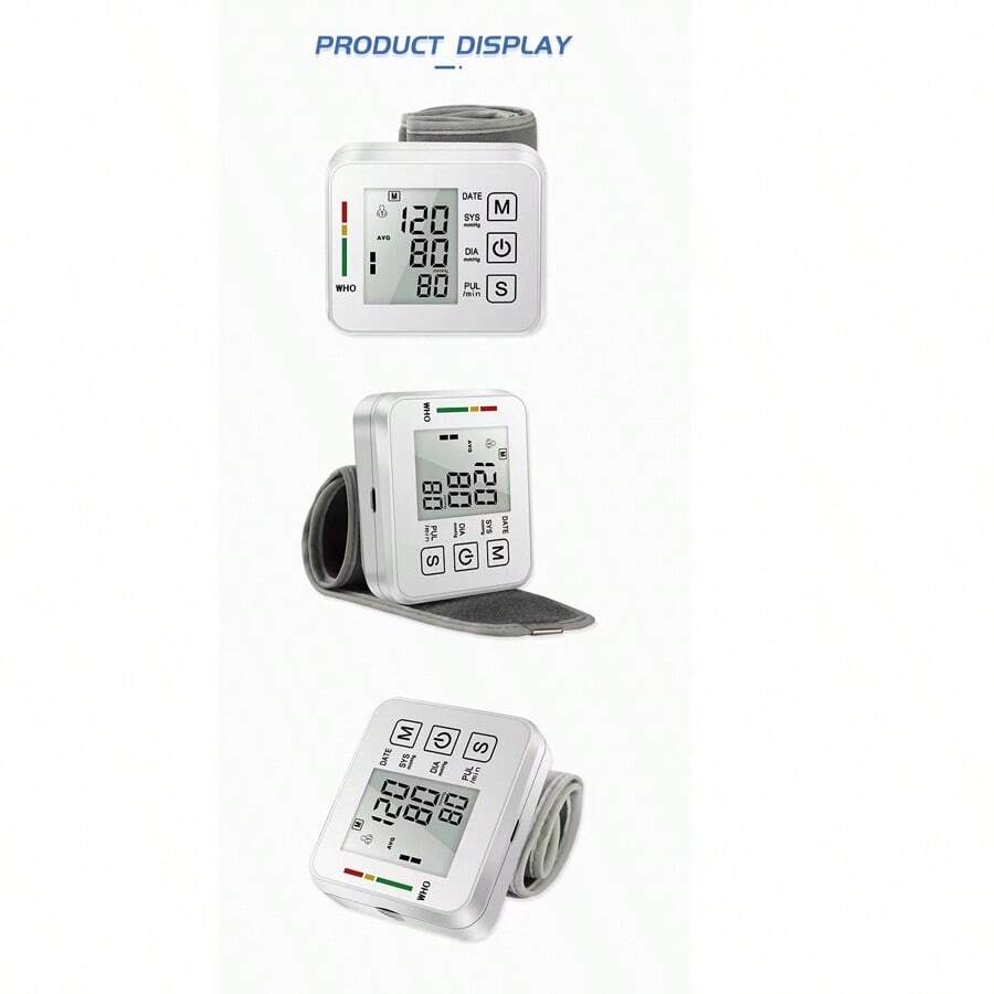 Electronic Wrist Blood Pressure LCD Monitor