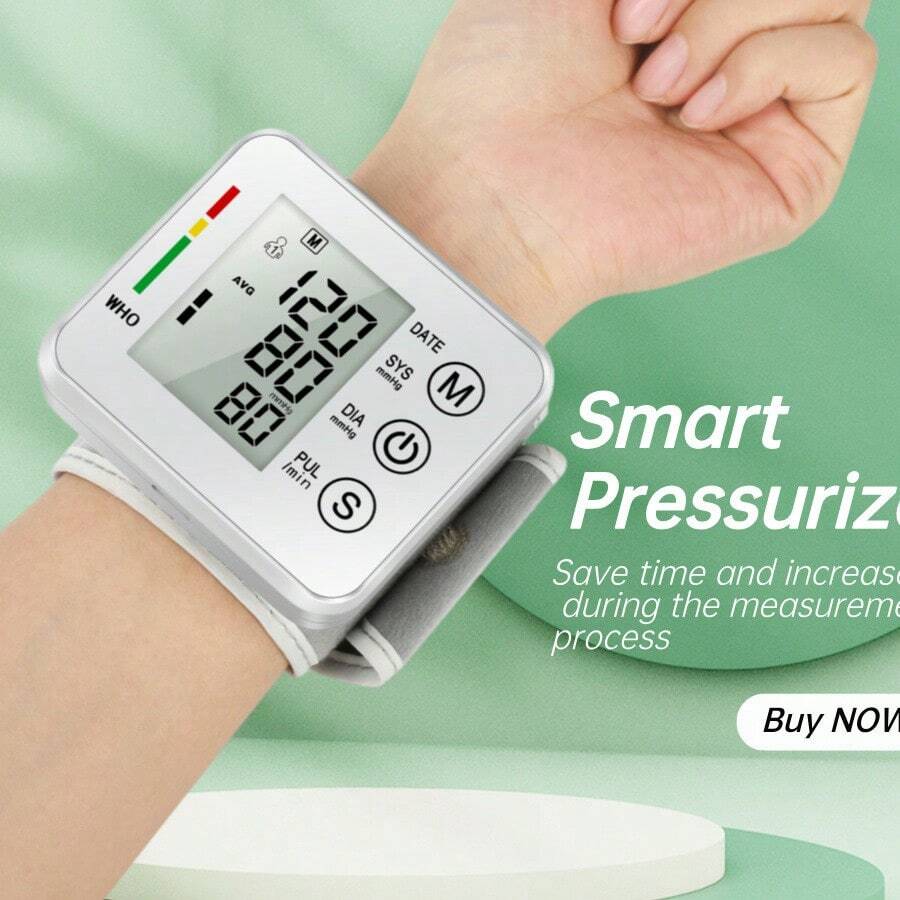 Electronic Wrist Blood Pressure LCD Monitor