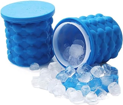💥Large 2 in 1 Silicone Ice Bucket and Ice Mold with Lid ✨